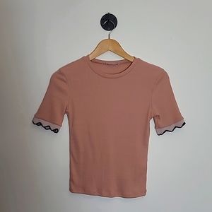 Blush Zara Ribbed Top